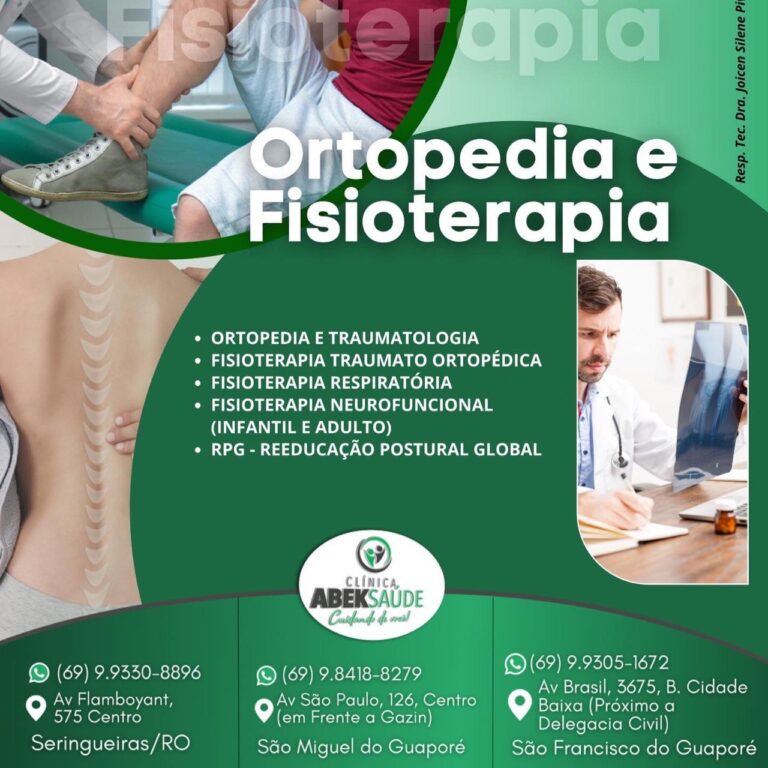 Ortopedista, Fisioterapia e Pilates.